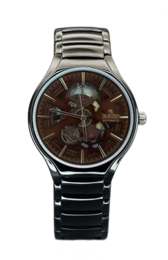 RADO TRUE ROUND AUTOMATIC OPEN HEART - BLACK BROWN