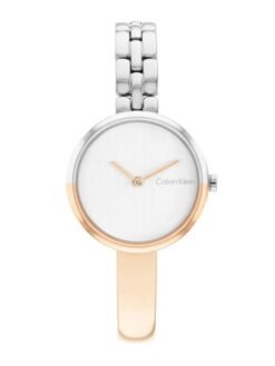 CALVIN KLIEN WOMEN ROUND DUAL TONE WATCH